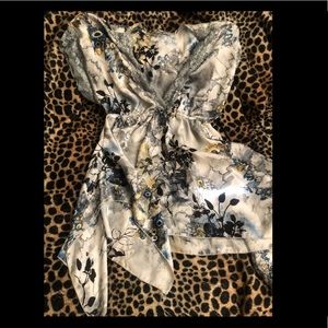 Silky v-neck dressy tee shirt